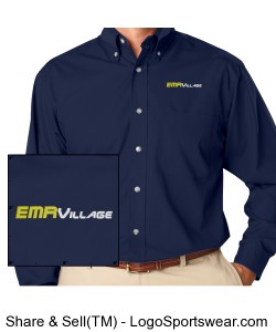 EMR Village Dress Shirt - Navy Design Zoom